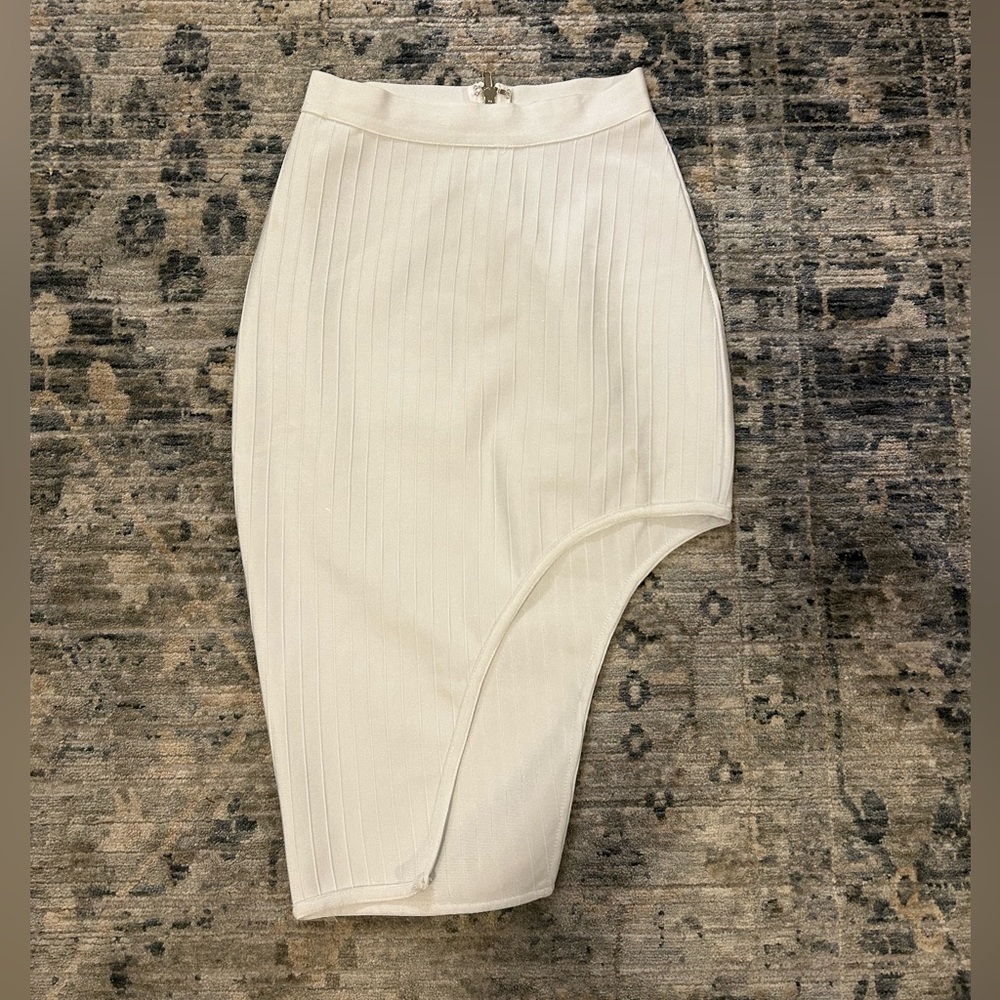 superdown white midi skirt